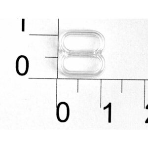 Пряжка регулятор для бюстгальтера Пластик 808Т прозрачный ш. 8мм (уп. 50 шт. Proknopka"