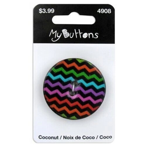Пуговица My Buttons - Coconut Dark Chevron от компании М.Видео - фото 1