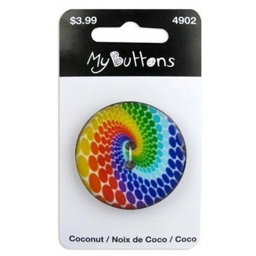 Пуговица My Buttons - Coconut Spiral Rainbow от компании М.Видео - фото 1
