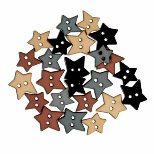 Пуговицы Favorite Findings - матовые звезды, пластиковые, 23 шт, 1 упаковка от компании М.Видео - фото 1