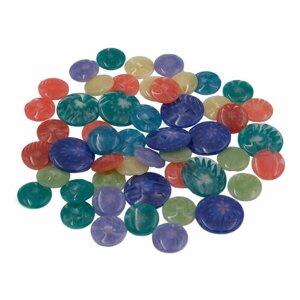 Пуговицы пластиковые 'Цветное ассорти'диаметр 15, 21 мм, 8 цветов, набор 50 шт