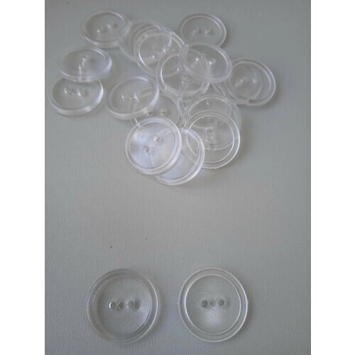 Пуговицы прозрачные, диаметр 20 мм, пластик, 10 шт. от компании М.Видео - фото 1