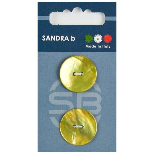 Пуговицы Sandra, 2 шт, диаметр 23 мм, Цвет: желтый от компании М.Видео - фото 1
