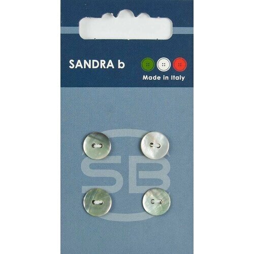 Пуговицы Sandra b - круглые, перламутровые, пластиковые, 4 шт, 1 упаковка от компании М.Видео - фото 1