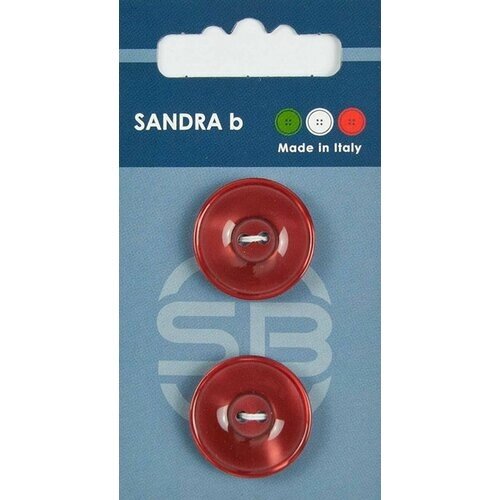 Пуговицы Sandra b, круглые, пластиковые, бордовые, 2 шт, 1 упаковка от компании М.Видео - фото 1
