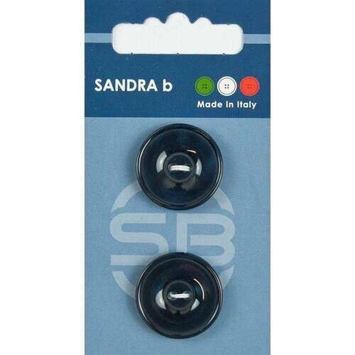 Пуговицы Sandra b, круглые, пластиковые, синие, 2 шт, 1 упаковка от компании М.Видео - фото 1