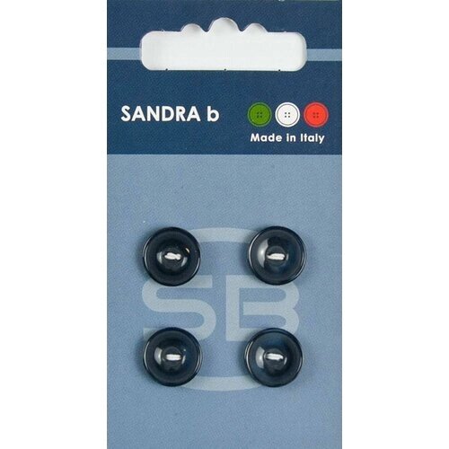 Пуговицы Sandra b, круглые, синие, пластиковые, 4 шт, 1 упаковка от компании М.Видео - фото 1