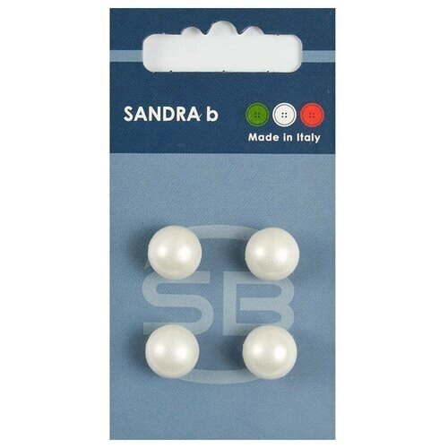 Пуговицы Sandra, белые, перламутровые, 1 упаковка от компании М.Видео - фото 1