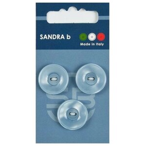 Пуговицы Sandra, голубые, круглые, 1 упаковка