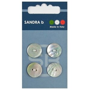 Пуговицы Sandra, перламутровые, круглые, 1 упаковка