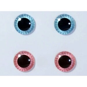 Pullip Eyechip Aqua Blue and Light Pink (Глаза светло-голубые и светло-розовые для кукол Пуллип / Дал / Биул), Groove inc