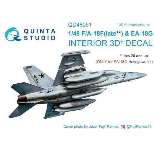 QD48051 1/48 3D Декаль интерьера кабины F/A-18F late / EA-18G (для модели Hasegawa) от компании М.Видео - фото 1
