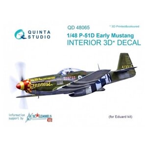 QD48065 3D Декаль интерьера кабины P-51D (ранний) (для модели Eduard)