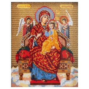 Радуга бисера Набор для вышивания бисером Богородица Всецарица 21 x 26 см (В-172) разноцветный
