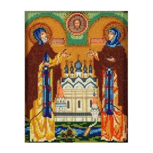 Радуга бисера Набор для вышивания бисером Святые Петр и Феврония 20 x 25 см (В-180) разноцветный