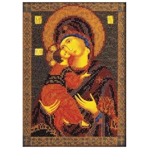 Радуга бисера Набор для вышивания бисером Владимирская Богородица 18 x 25 см (В-147) разноцветный от компании М.Видео - фото 1