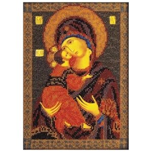 Радуга бисера Набор для вышивания бисером Владимирская Богородица 18 x 25 см (В-147) разноцветный