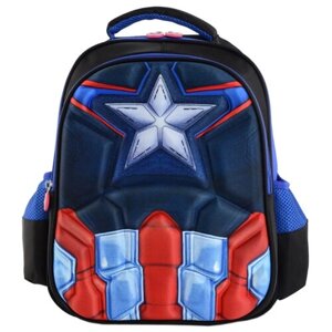 Ранец школьный рюкзак ортопедический для девочки первоклассника "Капитан Америка"