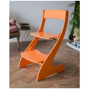 Растущий стул детский для школьника Друг Кузя, модель Павлин, оранжевый