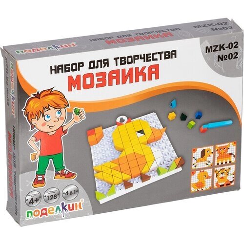 Развивающая игра мозаика детская "Поделкин" MZK-02 №02 Ферма (128 деталей) от компании М.Видео - фото 1