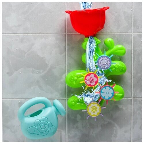 Развивающая игрушка - мельница для игры в ванной «Цветок - мельница» с лейкой от компании М.Видео - фото 1