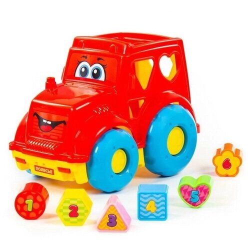 Развивающая игрушка полесье сортер Трактор красный от компании М.Видео - фото 1
