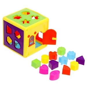 Развивающая игрушка сортер-каталка «Домик», цвета микс. Микс"один из товаров представленных на фото, без возможности выбора.