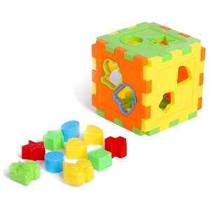 Развивающая игрушка-сортер "Куб" со счётами