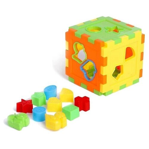 Развивающая игрушка-сортер «Куб» со счётами от компании М.Видео - фото 1
