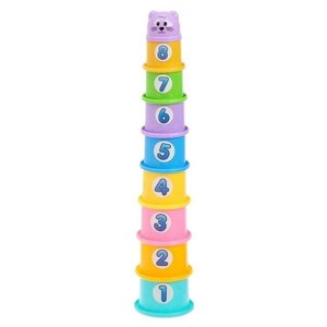 Развивающая игрушка, ZABIAKA, "Пирамидка-стаканчики: Милота", 9 предметов