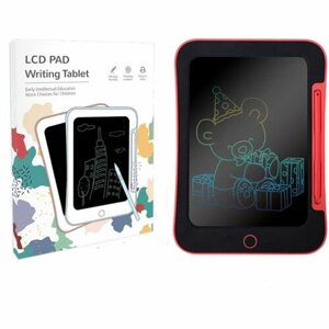 Развивающий графический планшет для детей доска для рисования цветная со стилусом, красный, 16 х 0,5 х 22,5 см, G301-5