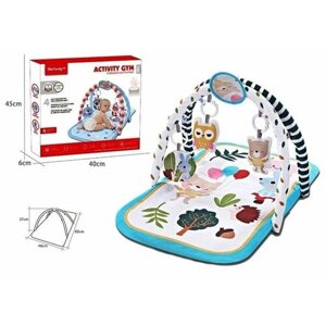Развивающий игровой коврик для детей Сказочный Лес с подвесными игрушками и зеркальцем, 80 х 46 х 37 см, 8756-2