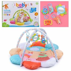Развивающий коврик Oubaoloon "Baby Fairyland", детский, с дугами и подвесными игрушками, в коробке (PQ290)