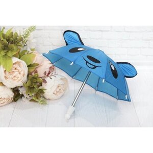Реалистичный зонтик "Панда" для кукол, длина 22 см, синий