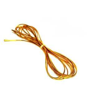 Резинка шляпная 2 мм, золотого цвета, намотка 3 метра