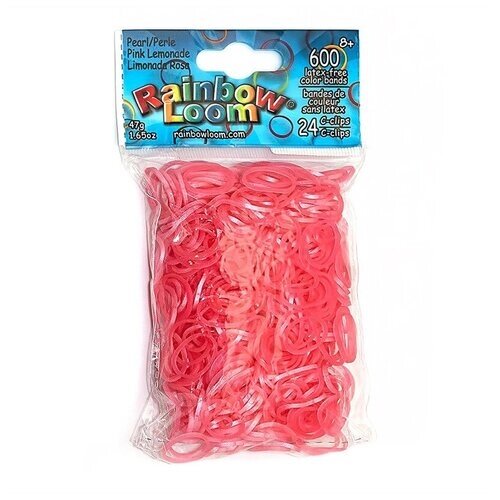 Резинки для плетения браслетов Rainbow Loom Розовый Лимонад Перламутр, Pearl Pink Lemonade (B0142) удалить ПО задаче от компании М.Видео - фото 1