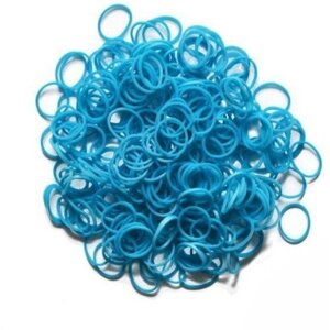 Резиночки для плетения силиконовые Rainbow Loom "Голубой металлик (Metallic Blue)