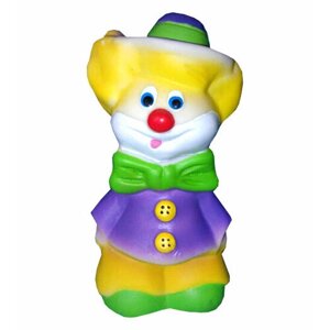 Резиновая игрушка "клоун С бантом"