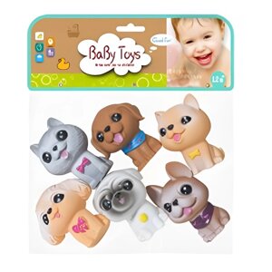 Резиновые игрушки для малышей пищалки для ванной размер 7 - 8 см, 6 шт, 560А-93