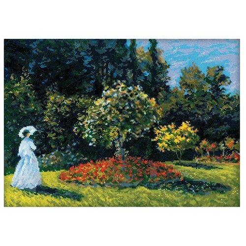 Риолис набор для вышивания «Дама в саду» по мотивам картины К. Моне, 40 х 30 см, 1225 от компании М.Видео - фото 1