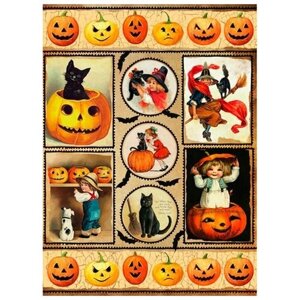 Рисовая бумага для декупажа Craft Premier "Хеллоуин", формат А4