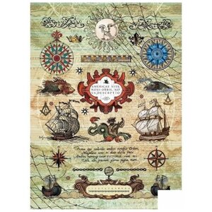 Рисовая бумага для декупажа Craft Premier "Морское путешествие", формат А3