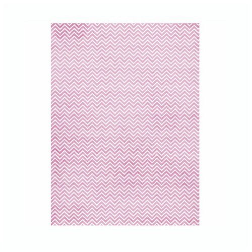 Рисовая бумага для декупажа Craft Premier "Розовый зиг-заг", A3 от компании М.Видео - фото 1
