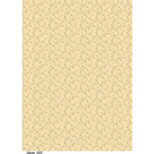 Рисовая бумага для декупажа карта А4 салфетка 0337 светло-коричневый фон винтаж крафт DIY от компании М.Видео - фото 1