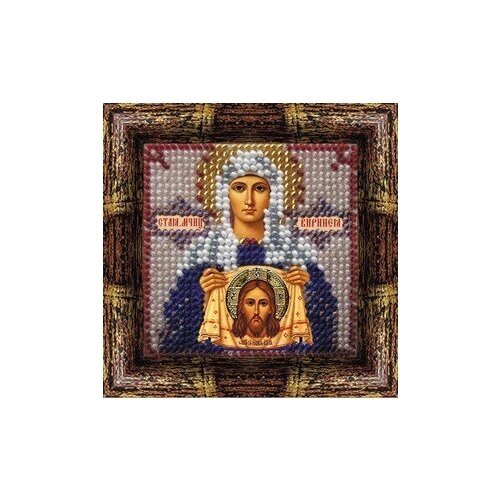 Рисунок на ткани Икона "Святая Праведная Вероника (Виринея) 6,5х6,5 см. для вышивки нитками и бисером. от компании М.Видео - фото 1