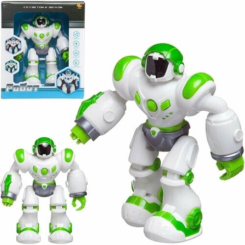 Робот ABtoys, световые и звуковые эффекты, бело-зеленый от компании М.Видео - фото 1