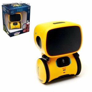 Робот интерактивный "Милый робот", световые и звуковые эффекты, русская озвучка, цвет жёлтый