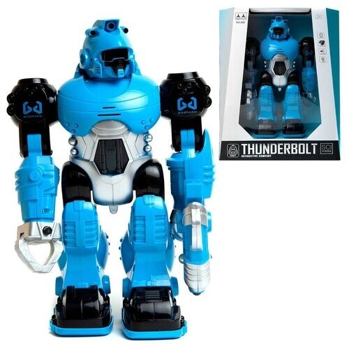 Робот Junfa THUNDERBOLT (цвет синий), со световыми и звуковыми эффектами , 24,3х12х30 см 606 от компании М.Видео - фото 1
