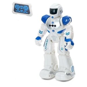 Робот радиоуправляемый "Смарт бот", ходит, свет и звук, русский чип, цвет синий