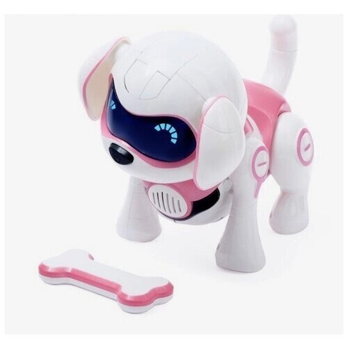 Робот-собака "Чаппи", русское озвучивание, световые и звуковые эффекты, цвет розовый от компании М.Видео - фото 1